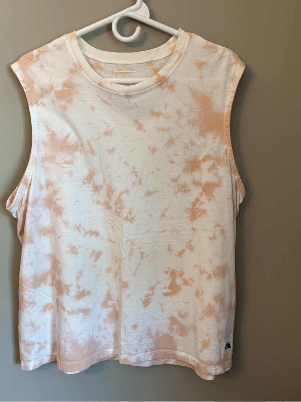The North Face Women’s XL Tie Dye Tank Top Peach White Sleeveless Casual